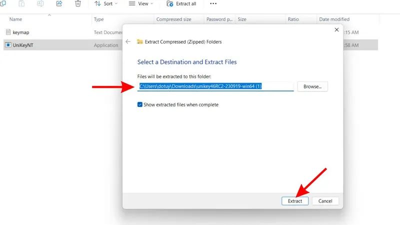 Cài đặt và chạy file Unikey.exe trên máy tính để bắt đầu gõ dấu