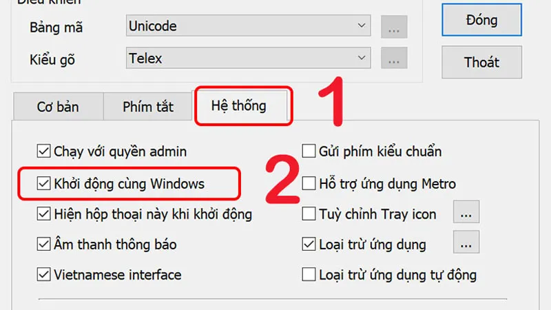 Thiết lập Unikey tự khởi động cùng Windows để tiện lợi gõ dấu tiếng Việt