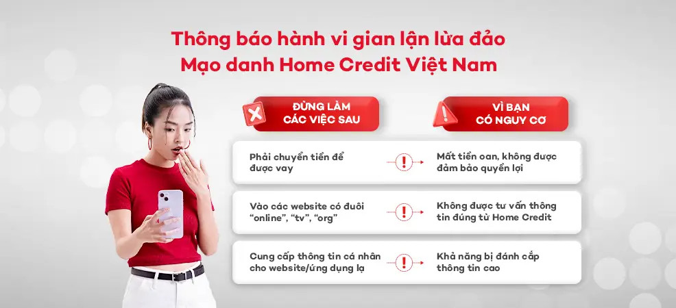 hinh anh canh bao cac chieu tro lua dao mao danh home credit tren mang xa hoi 1