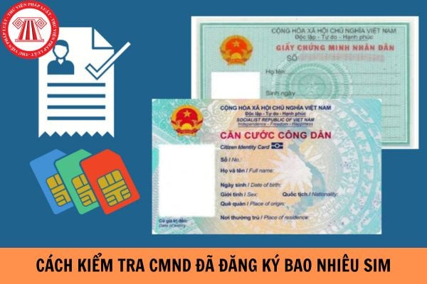 Minh họa các bước thực hiện kiểm tra CMND đã đăng ký sim trên điện thoại di động