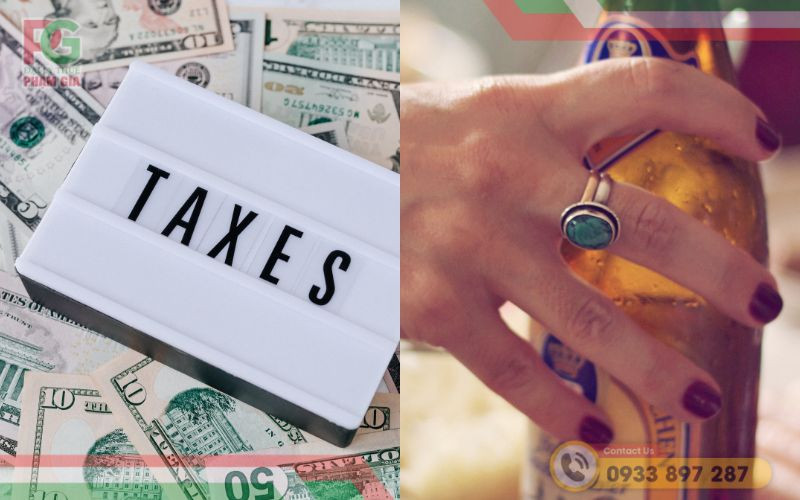 Người đàn ông trẻ tuổi đang suy nghĩ về việc kê khai thuế rượu