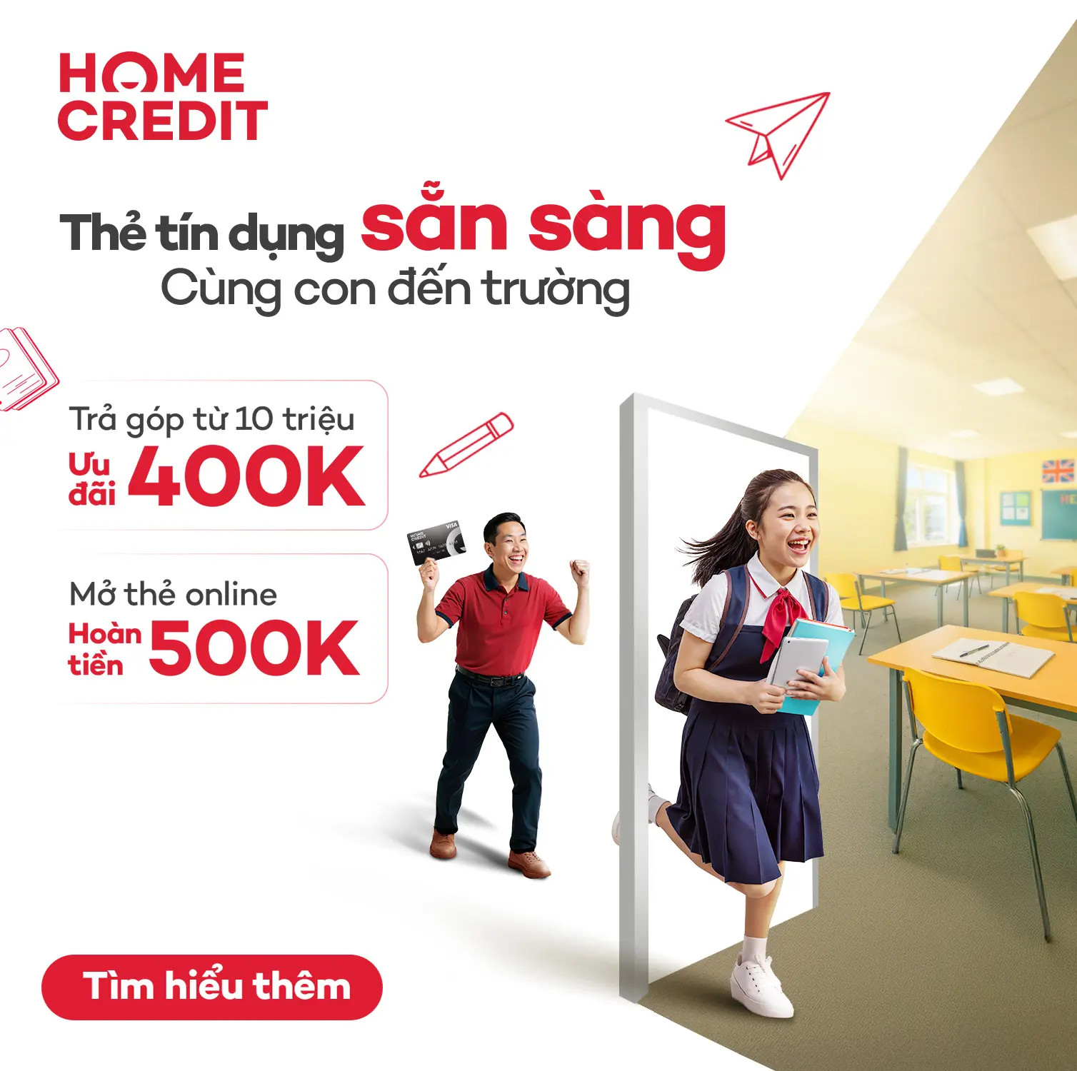 Hoàn tiền và ưu đãi hấp dẫn với thẻ tín dụng Home Credit