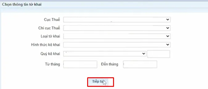 Hướng dẫn chi tiết kê khai thuế hộ kinh doanh trên HTKK online 5 Chọn kỳ tính thuế theo tháng hoặc quý cho tờ khai 01 CNKD