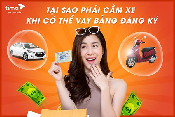 Bảng biểu tượng 7 lợi ích khi vay tiền bằng cavet xe máy tại Tima