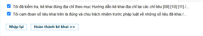 Xác nhận cam đoan và hoàn thành kê khai lệ phí trước bạ online