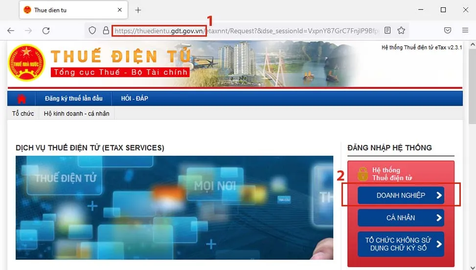 Cổng giao dịch Thuế Điện tử của Tổng cục Thuế