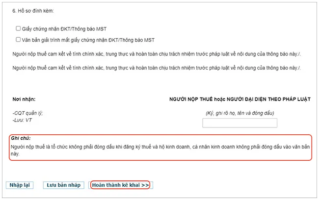 Ký điện tử và hoàn tất thủ tục đóng mã số thuế cá nhân online