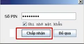 Nhập mã PIN để ký điện tử