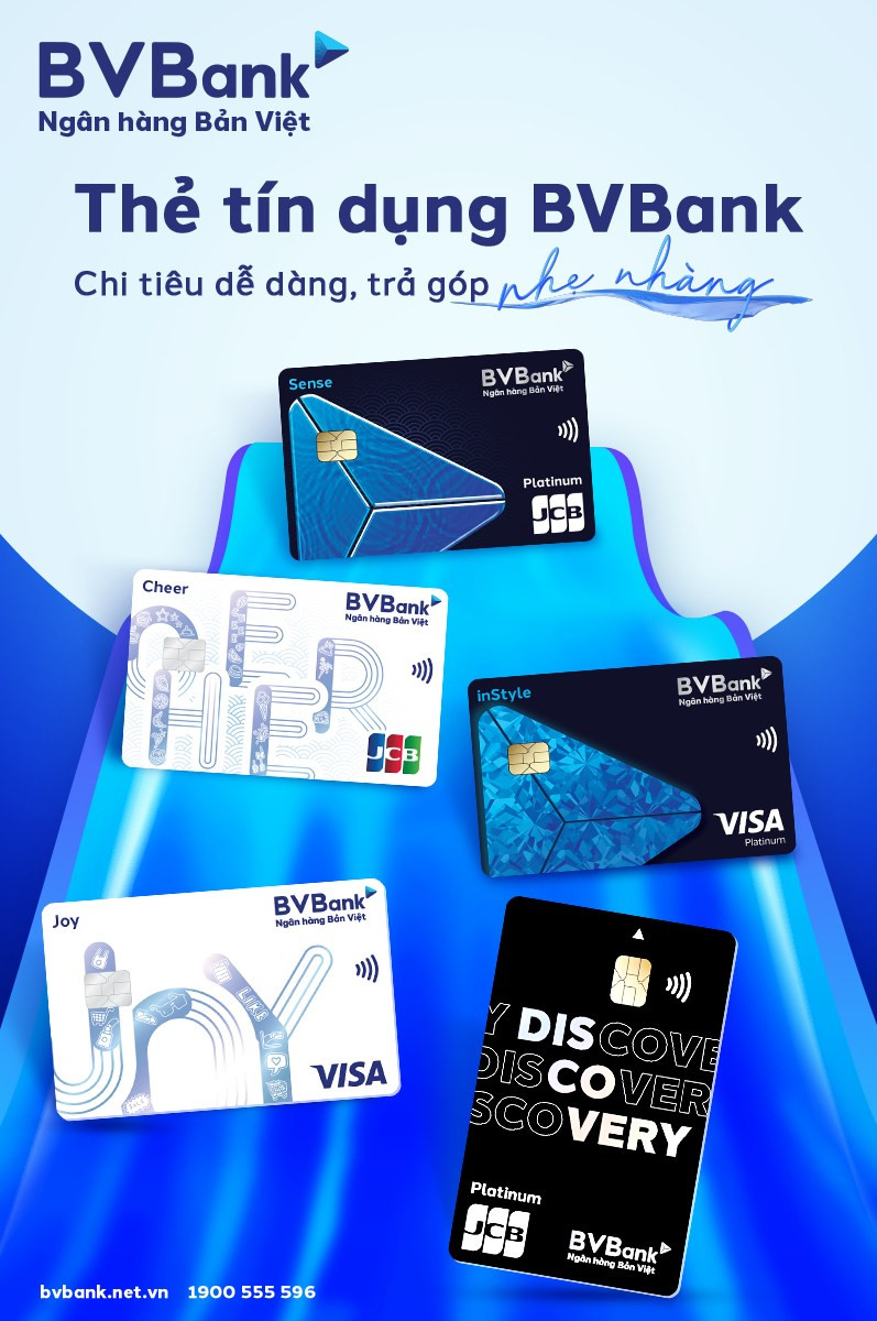 Mở thẻ tín dụng tại Ngân hàng Bản Việt (BVBank) với nhiều ưu đãi hấp dẫn, không cần chứng minh thu nhập